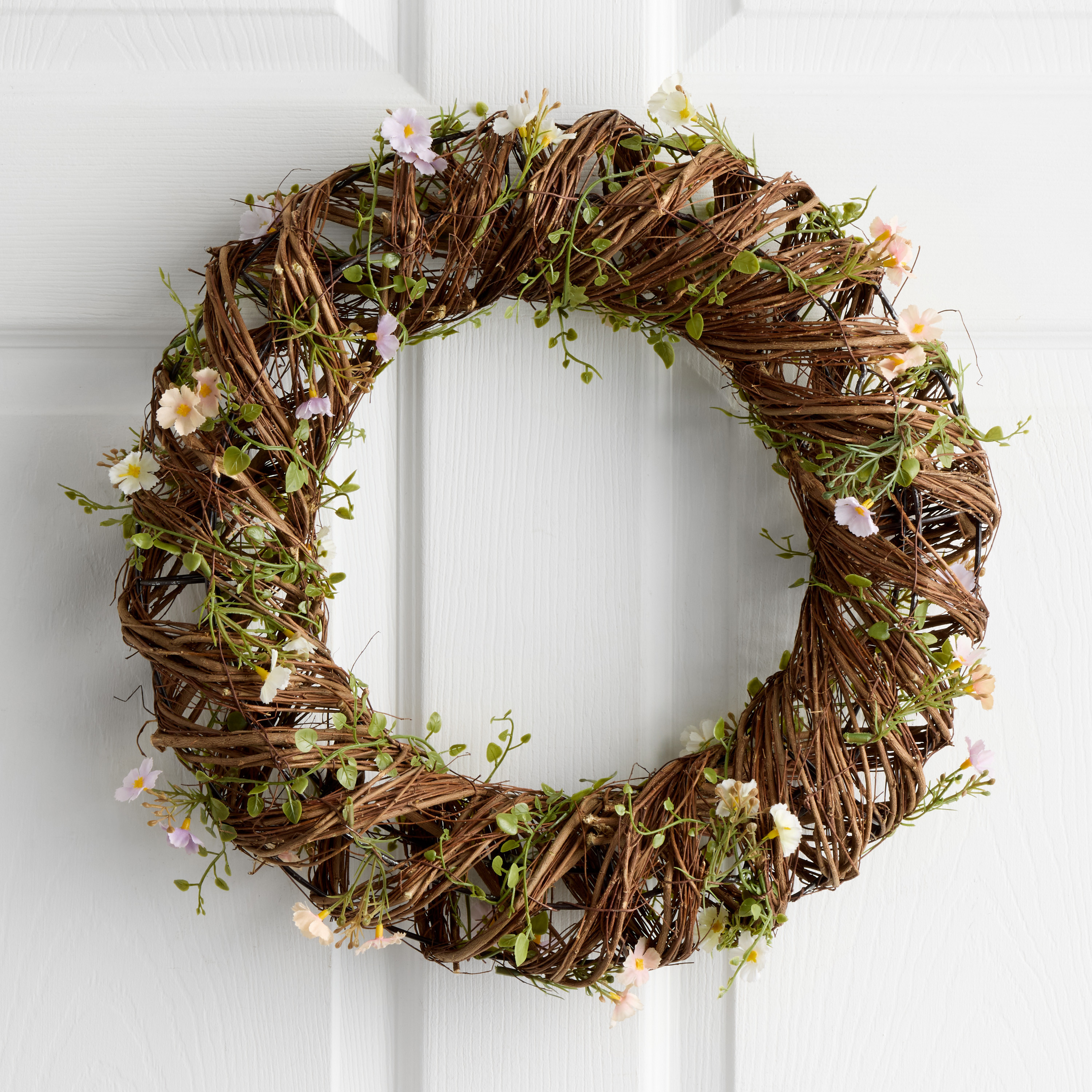 Faux Mini Blossoms Twig Wreath | World Market