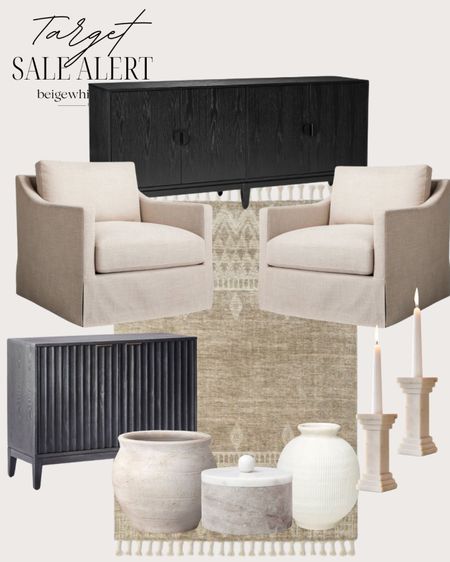 Sale alert at Target!! I have these accent chairs and they never go in sale! The black media cabinet looks so high end and the home decor, vases and marble trinket box is so good! The marble candle holders are giving Alice lane vibes!! 

#LTKFindsUnder100 #LTKHome #LTKSaleAlert