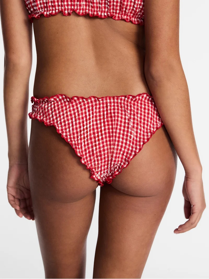 Kacey Lee Women's and Women's Plus Lettuce Edge Bikini Bottoms, Sizes XS-3X | Walmart (US)