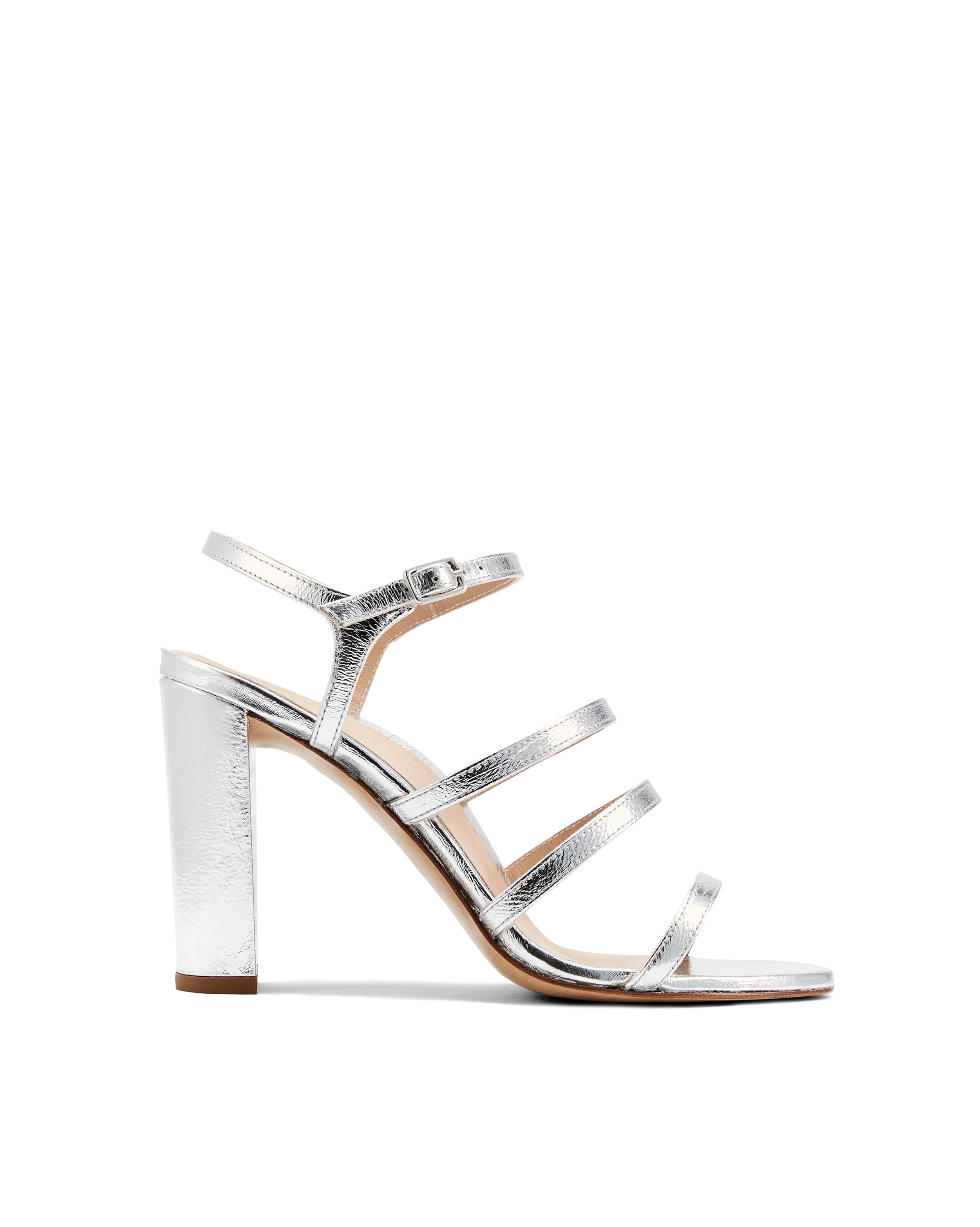 Sasha: Silver Metallic | Inez Shoes, LLC