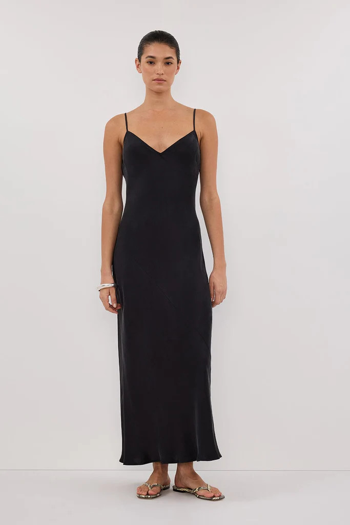 COLETTE BLACK SILK DRESS | DISSH