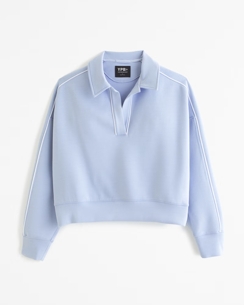 Women's YPB neoKNIT Polo Sweatshirt | Women's Clearance | Abercrombie.com | Abercrombie & Fitch (US)