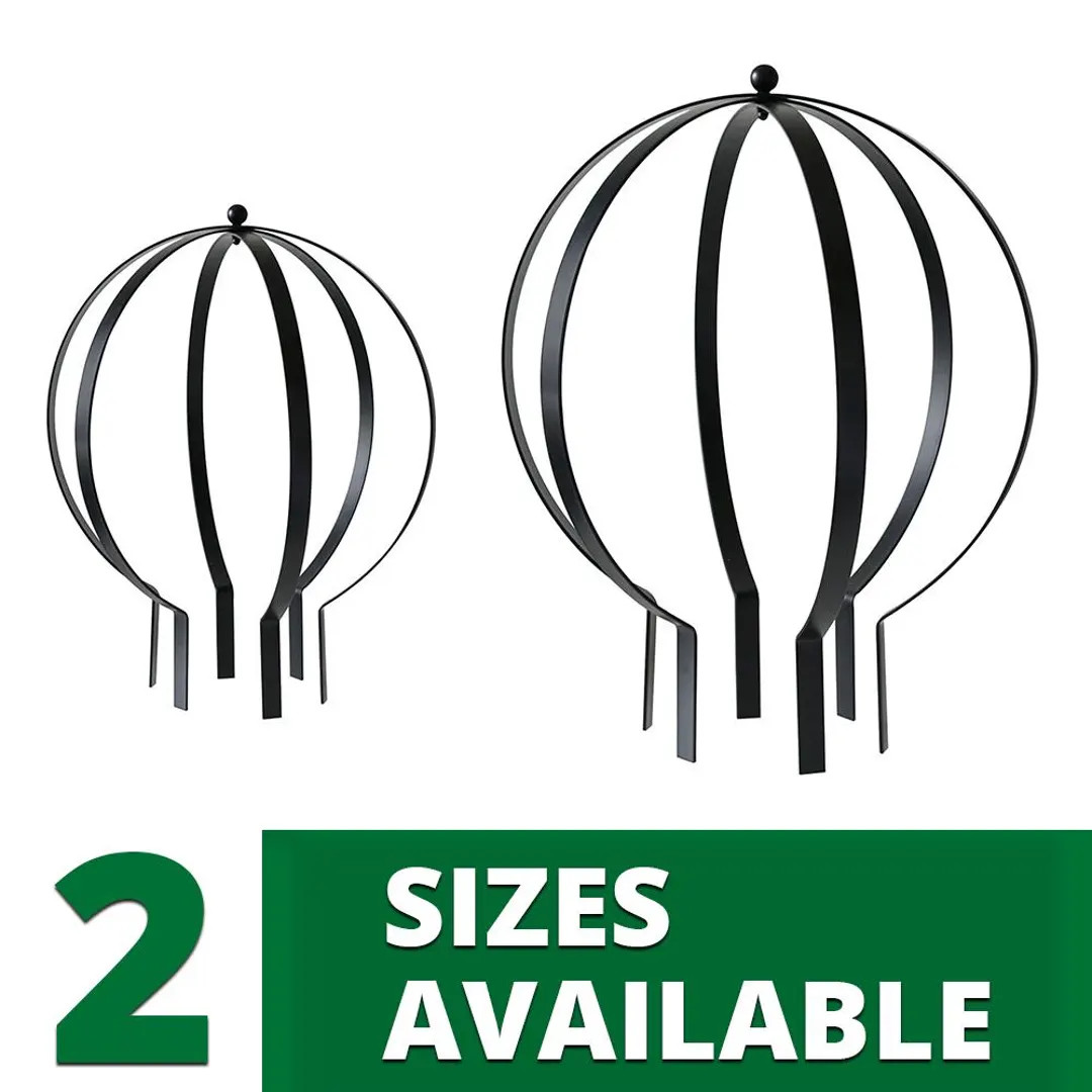 DÉCOR WOW Garden Orb Ornament, Small Obelisk Trellis, 19.5"H x 16" W, Metal, Black | Etsy (US)