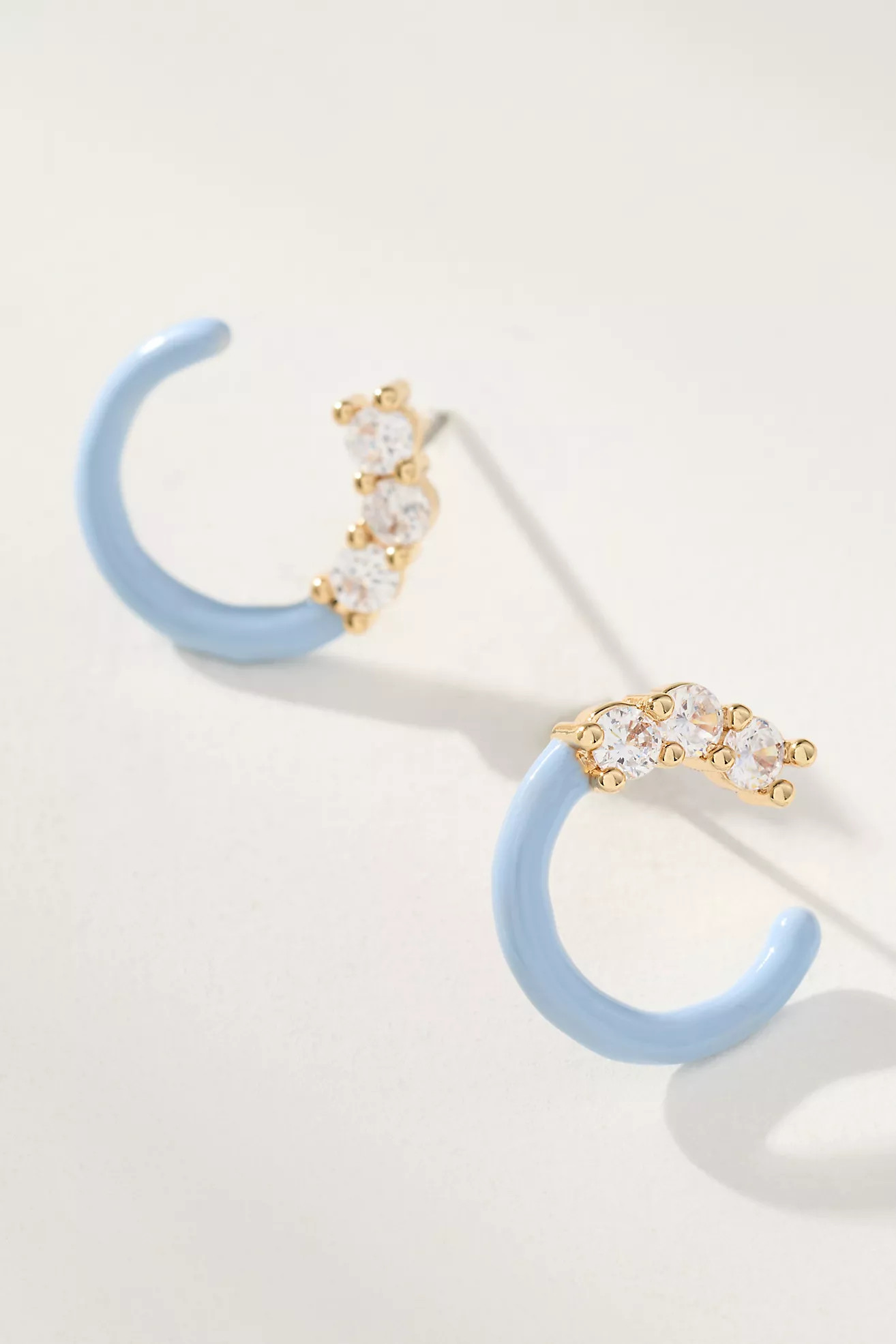 Contrast Crystal Hoop Earrings | Anthropologie (US)