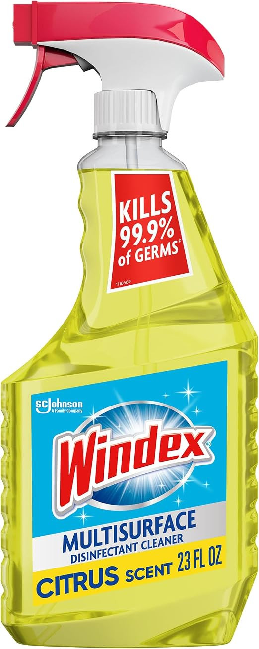 Windex Multipurpose Cleaner Disinfectant Spray Bottle, Packaging Designed to Prevent Leakage and ... | Amazon (US)