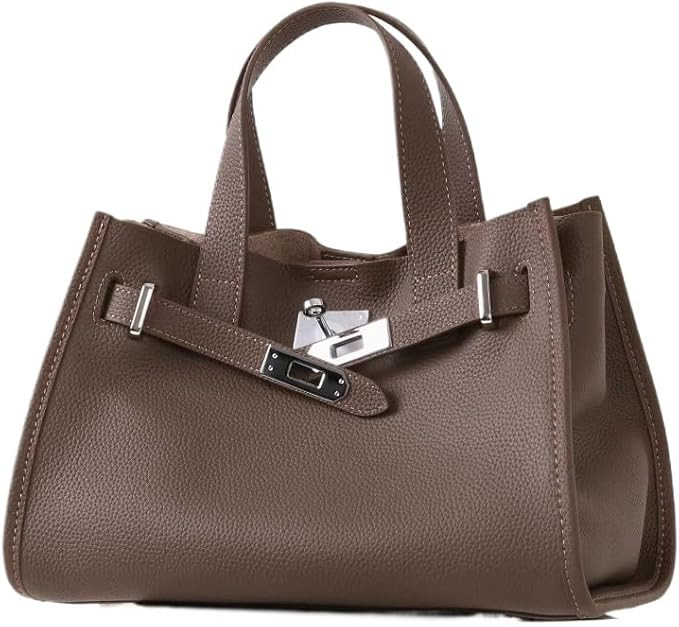 Leather Totes Handbag Shoulder Bag Sling Hobo Commuter Crossbody Bag Large Capacity Locker Versat... | Amazon (US)