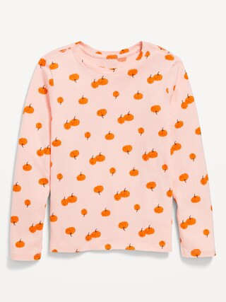 Softest Long-Sleeve Heart-Pocket T-Shirt for Girls | Old Navy (US)