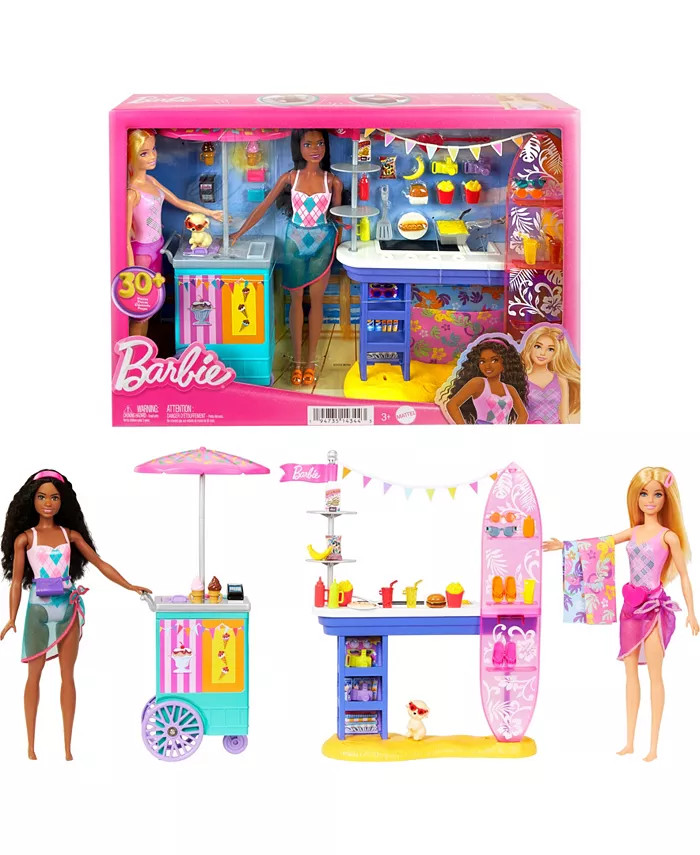 Barbie Beach Boardwalk Playset - Macy's | Macy's