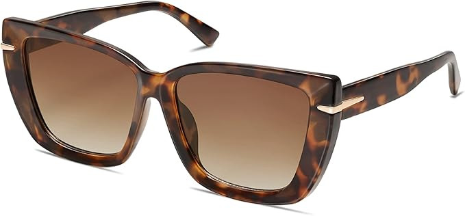 SOJOS Big Large Oversized Cat Eye Sunglasses for Women, 70s Trendy Plus Size Designer Shades SJ22... | Amazon (US)