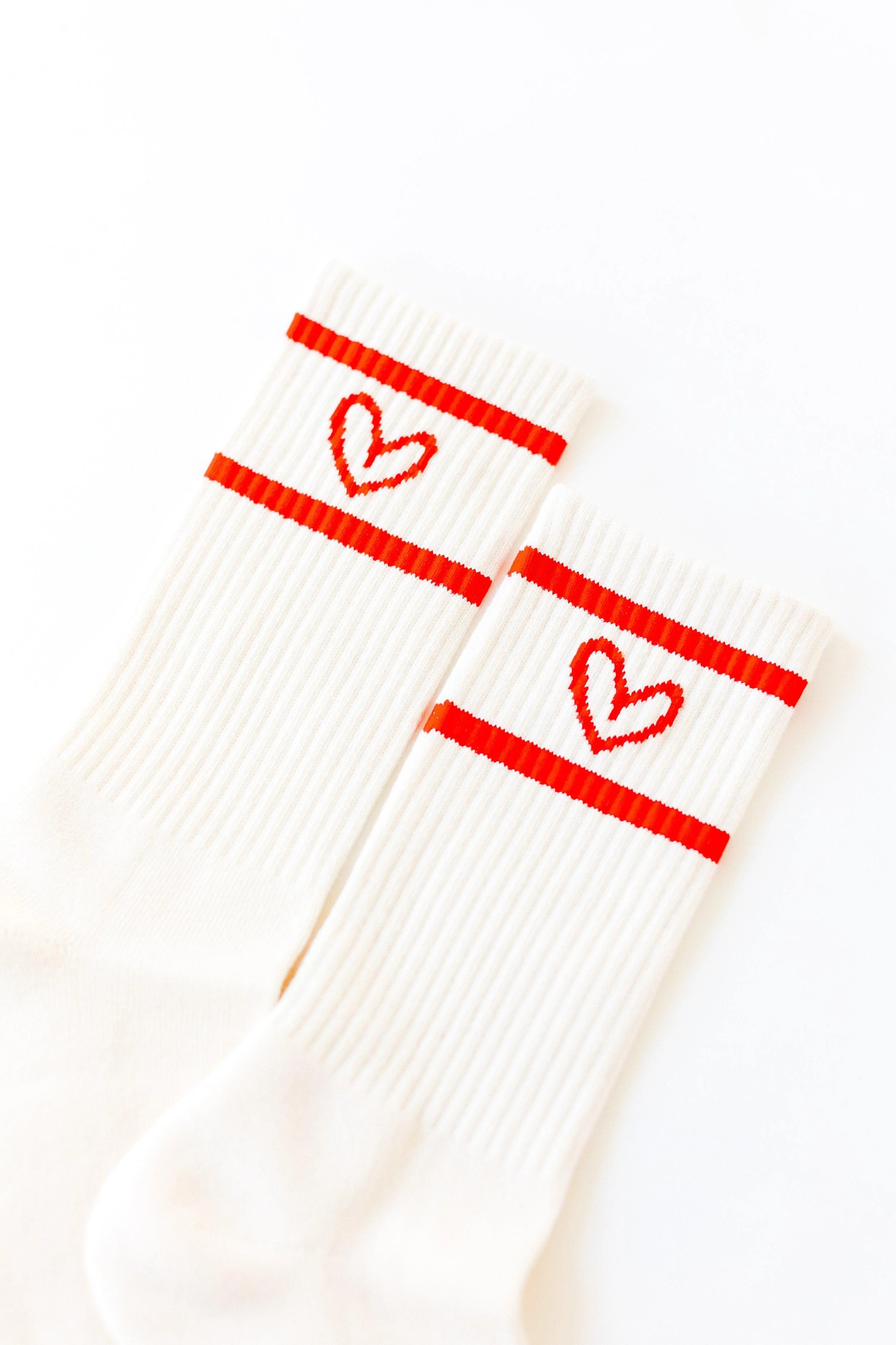 Live What You Love: Cozy Creme Socks With Hearts | House of Shan