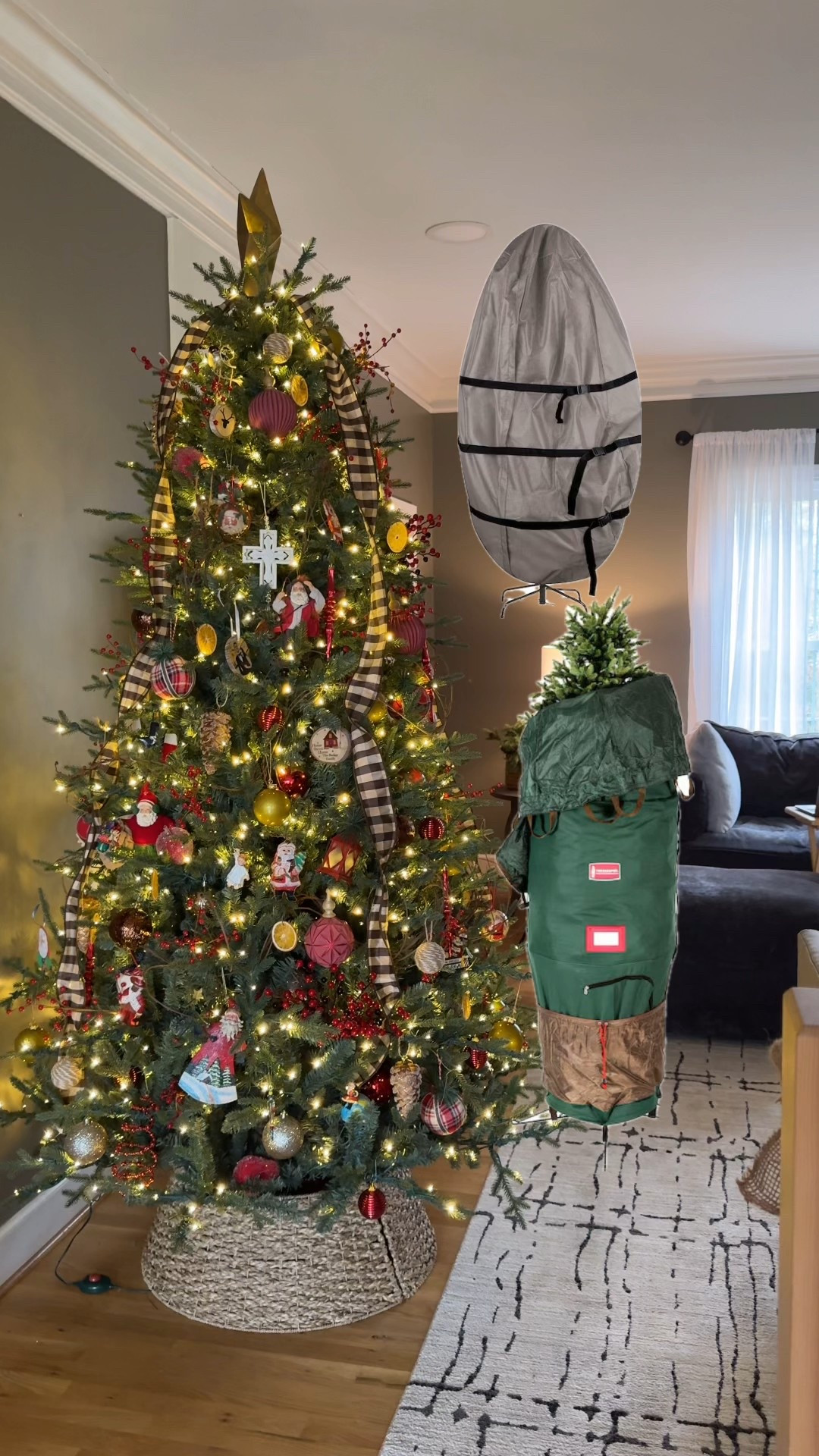 Great way to store your Christmas tree when you don’t need to put it back in the box. @loweshomeimprovement #ad #lowespartner 

#LTKHome #LTKHoliday #LTKSeasonal