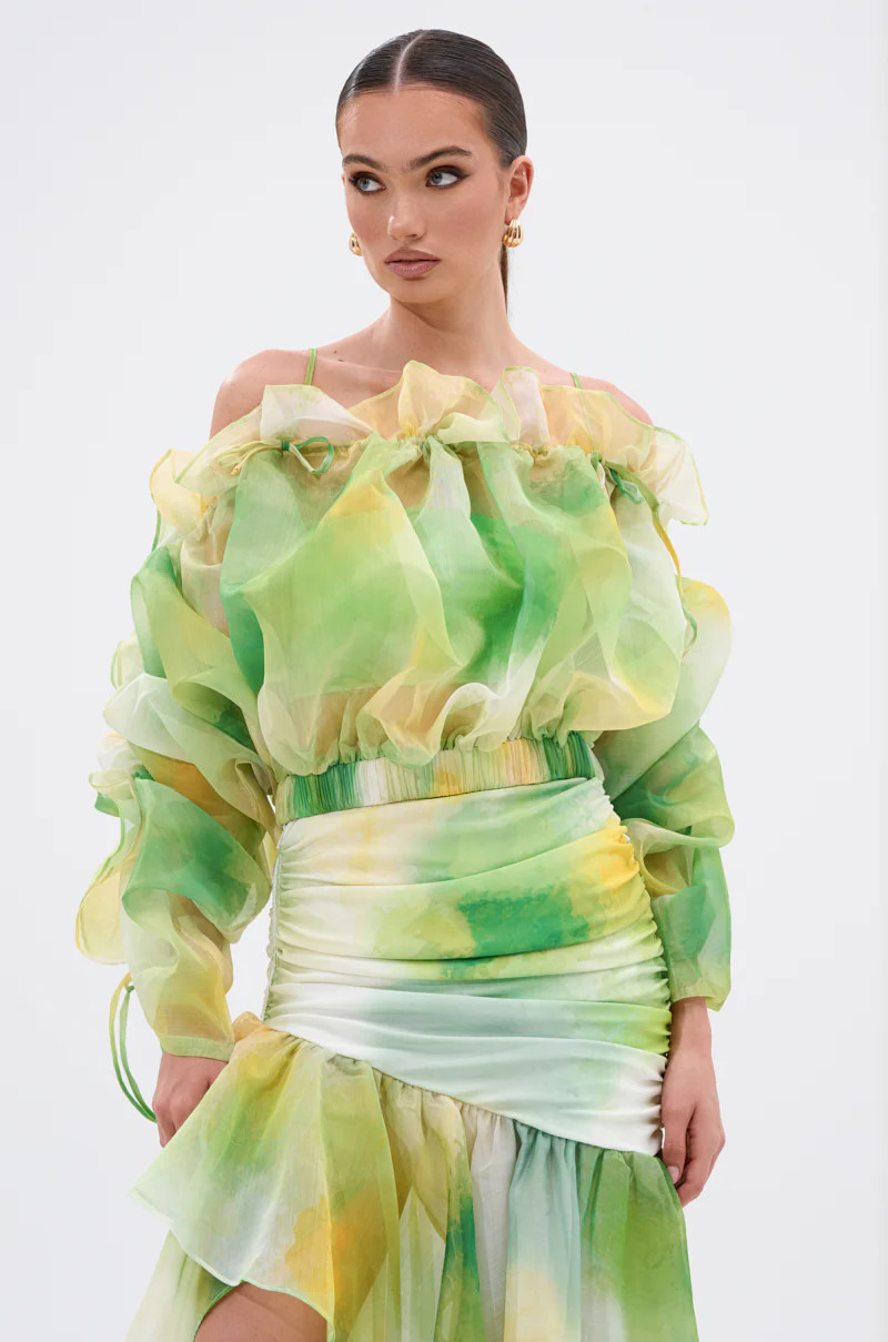 LIMONE CHIFFON BLOUSE | AKIRA