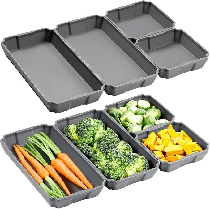 Silicone Sheet Pan Set, XOMOO Extra large size 8 PCS Nonstick Silicone Dividers for Baking Trays,... | Amazon (US)
