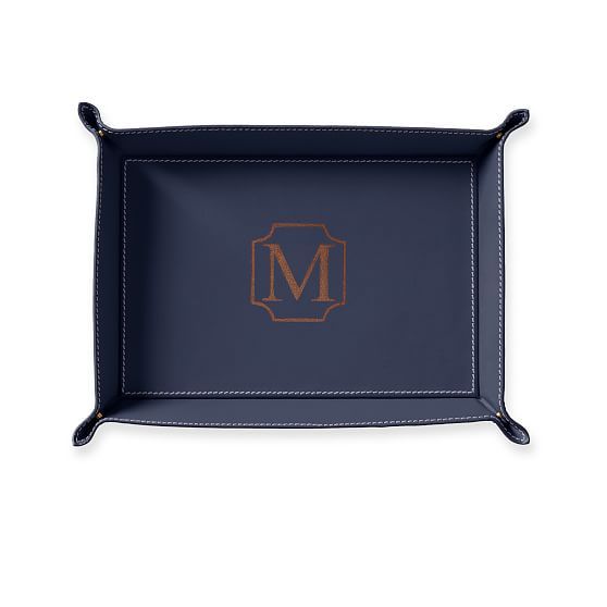 Rustic Leather Catchall Tray | Mark and Graham