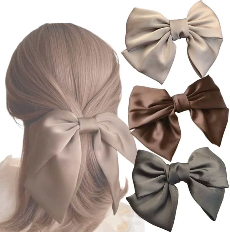 3 Pcs Vintage Bow Hair Clips Large Bow Hair Clips Hair Barrettes French Bowknot Hair Clips Headpi... | Amazon (UK)