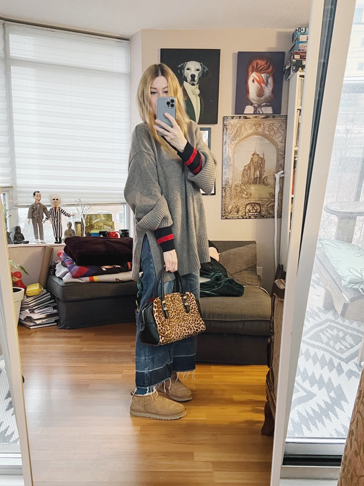 It’s a double sweater kind of day.
•
.  #FallLook  #StyleOver40  #layers  #poshmarkFind #citizensOfHumanity #uggs  #thriftFind #ferragamo #uggMinis  #FashionOver40  #MumStyle #animalPrintLover #genX #genXStyle #genXInfluencer #WhoWhatWearing #genXblogger  #Over40Style #40PlusStyle #Stylish40s  #HighStreetFashion #StyleIdeas

#LTKSeasonal #LTKstyletip #LTKshoecrush