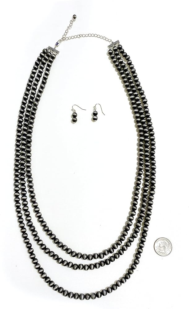 J CHRONICLES Western Navajo Pearl Multi Strand Necklace | Amazon (US)