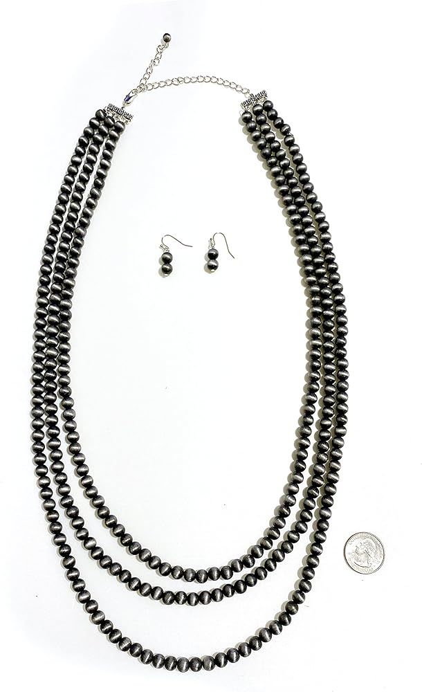 J CHRONICLES Western Navajo Pearl Multi Strand Necklace | Amazon (US)