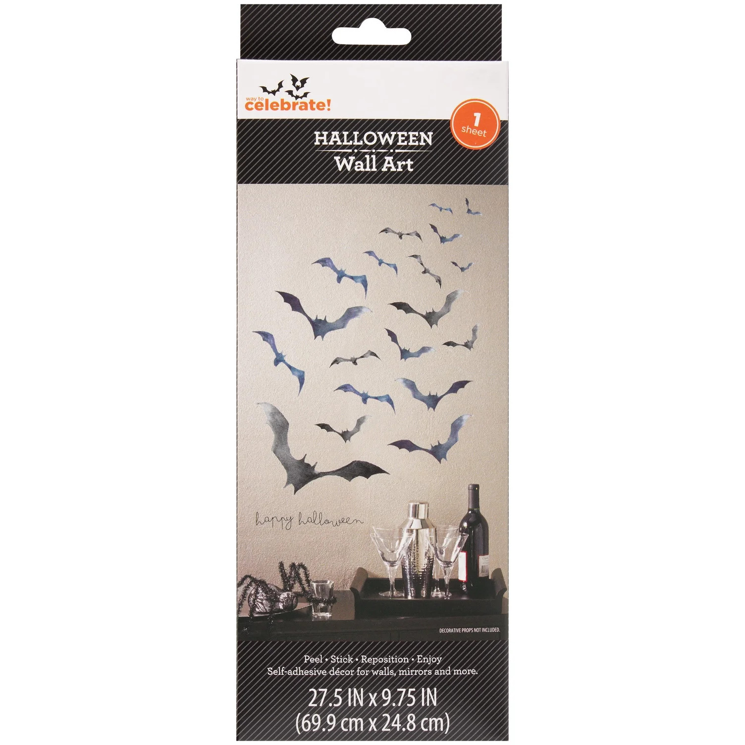 Way To Celebrate Bats Window Clings, HALLOWEEN PL 27.5X9.75 BATS WA | Walmart (CA)
