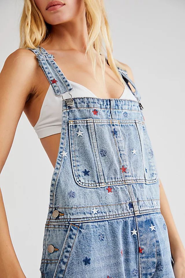 Free People x Driftwood Embroidered Overalls | Free People (Global - UK&FR Excluded)
