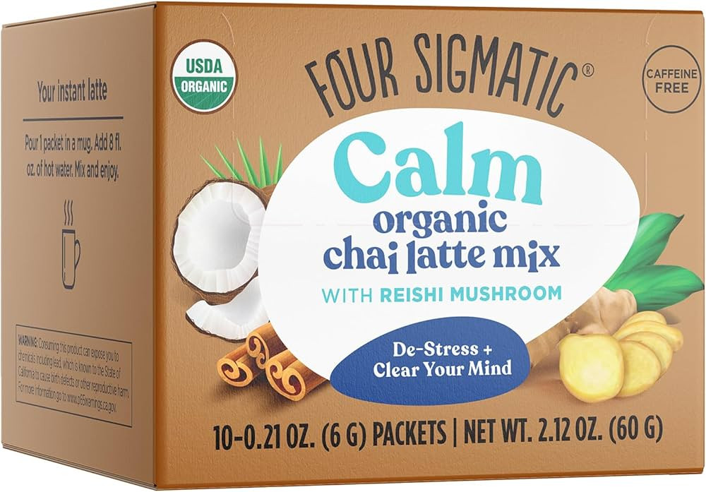 Chai Latte by Four Sigmatic | Organic Instant Chai Latte with Turkey Tail, Reishi Mushrooms & Coc... | Amazon (US)