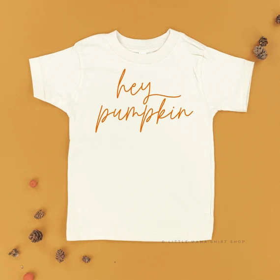 Hey Pumpkin (Cursive) | Kid Fall Tee| Fall Shirt for Kid | Baby Tee | Thanksgiving Shirt | Fall G... | Etsy (US)