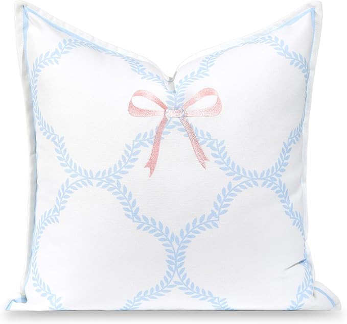 Hofdeco Premium Coastal Grandmillennial Patio Indoor Outdoor Throw Pillow Cover Only, 20"x20" Wat... | Amazon (US)