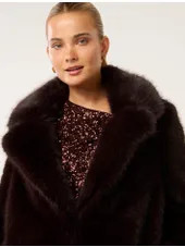 Hunter Maxi Faux Fur Coat | Forever New (UK & IE)