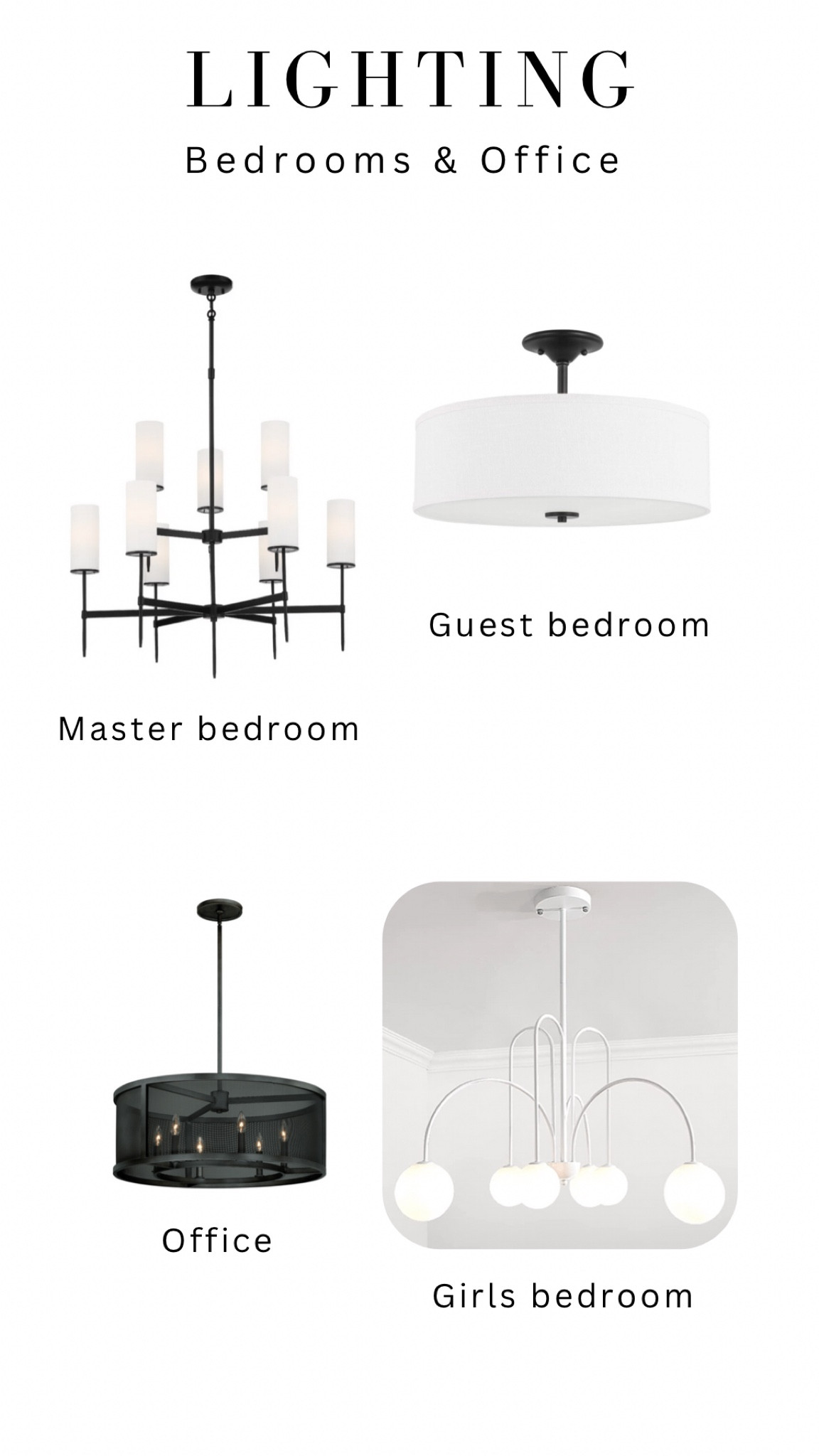 Bedroom & Office Lighting 

#LTKhome