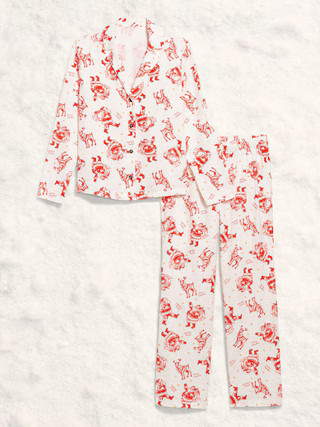 Printed Flannel Pajama Pant Set for Women | Old Navy (US)