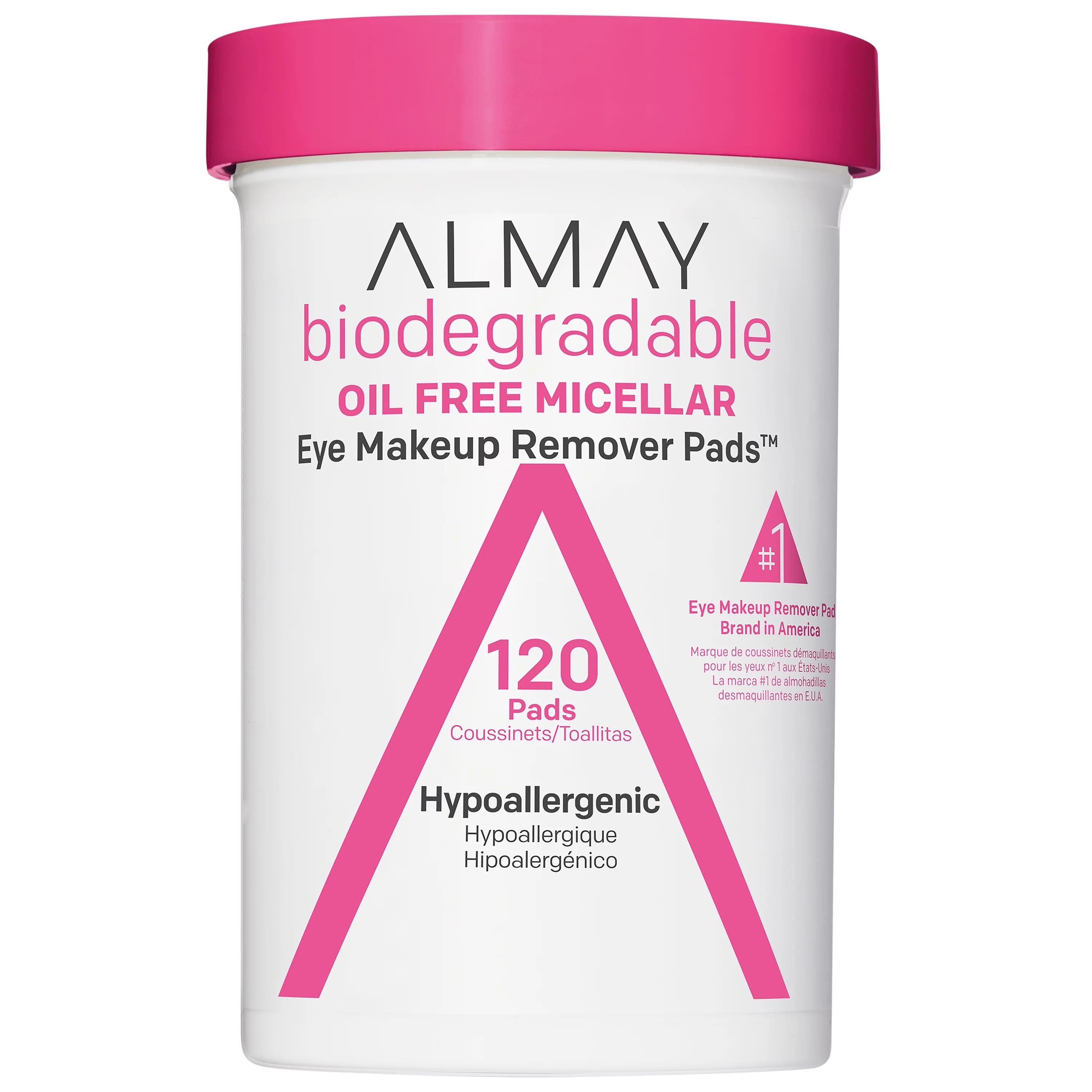 Almay Biodegradable Oil Free Micellar Eye Makeup Remover Pads, Hypoallergenic, Cruelty Free, Frag... | Walmart (US)