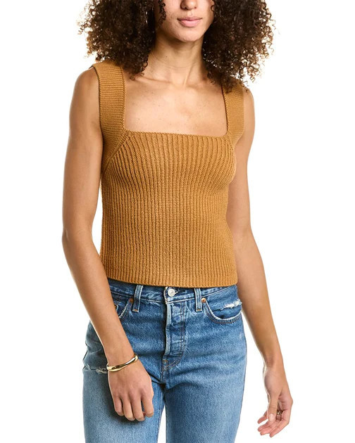 Vince Rib Square Neck Tank | Shop Simon