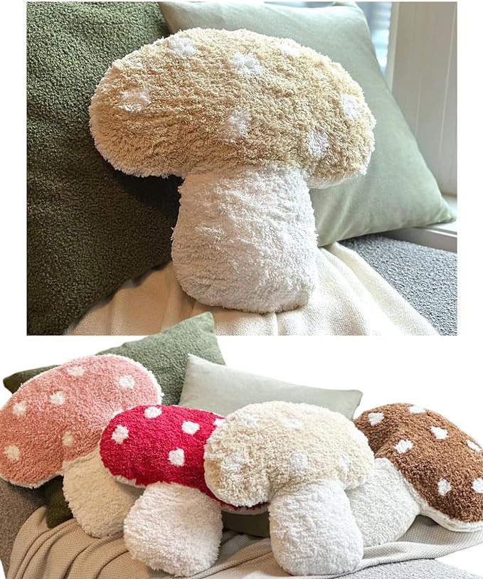 Dreamstall Mushroom Throw Pillow Tufted Mushroom Shape Decorative Cushion 15” x 15” – Mushr... | Amazon (US)