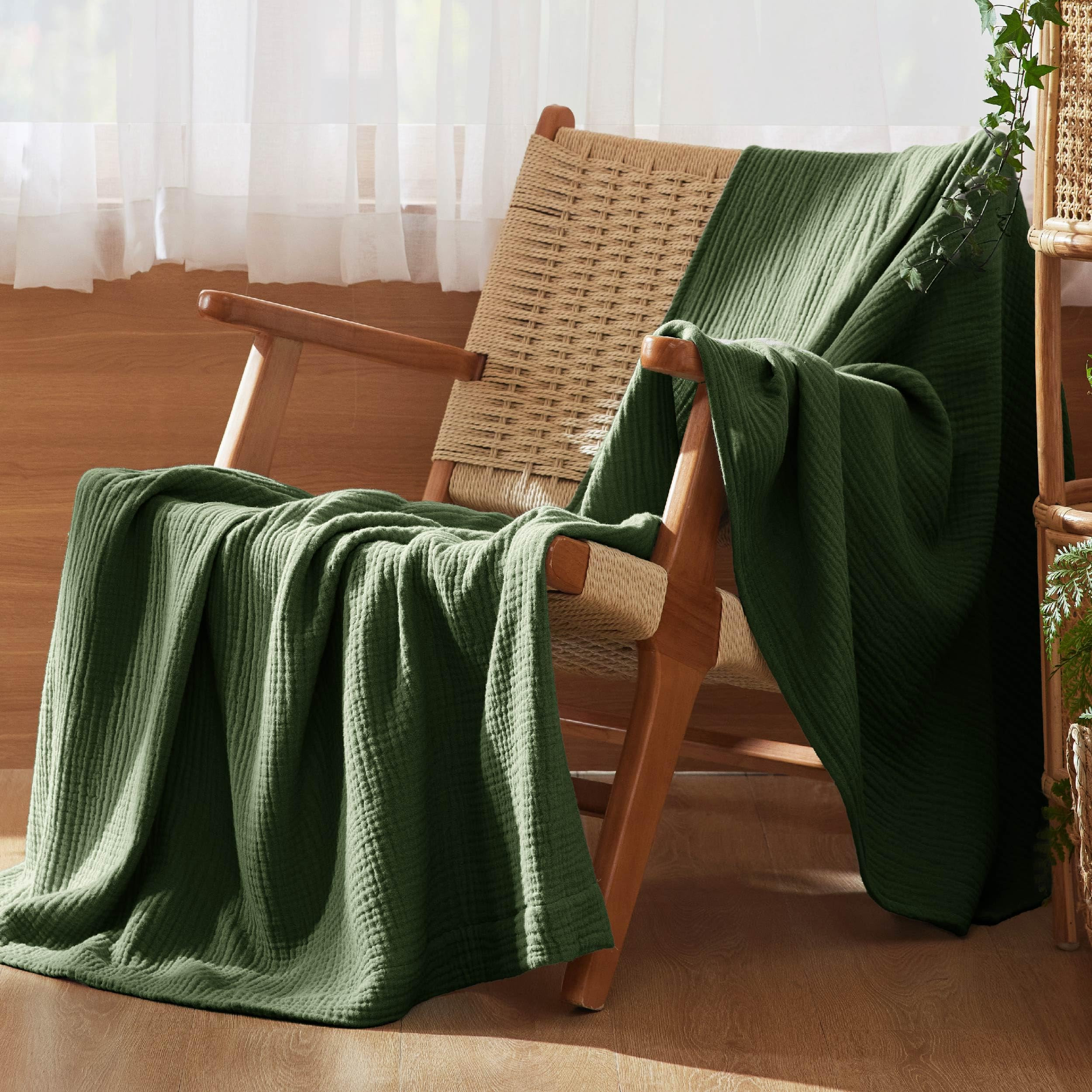 Bedsure 100% Cotton Muslin Throw Blanket Twin XL for Bed - 4-Layer Breathable and Lightweight Thi... | Amazon (US)