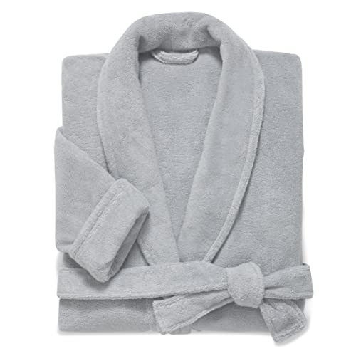 Brooklinen Luxury Cotton Bath Robe, OEKO-TEX Certified, Ultra Soft, Adjustable, Plush & Machine Washable – Premium Turkish Plush Robes for Women & Men (Smoke Gray. Extra Small) | Amazon (US)