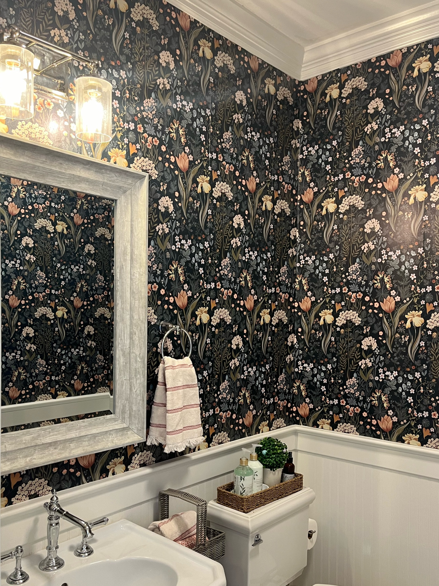 Just updated our half bath with this easy peel and stick wallpaper! I did it myself, although over three separate sessions due to toddler interference 😅  I love the new look it gives this small space! 

#LTKhome
