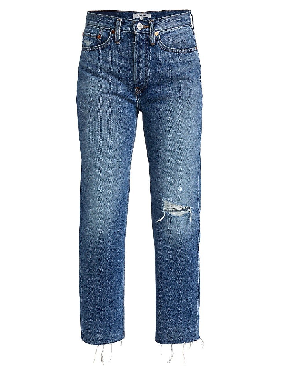 Re/done Distressed Stove Pipe Jeans | Saks Fifth Avenue