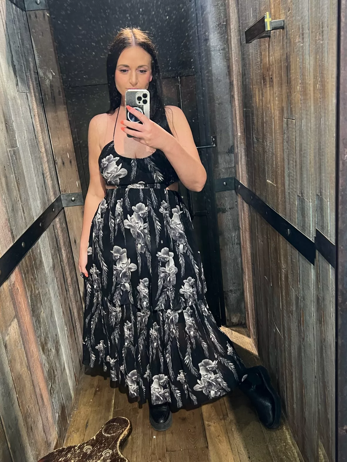 Tatum Mia Floral Cut Out Maxi Dress curated on LTK