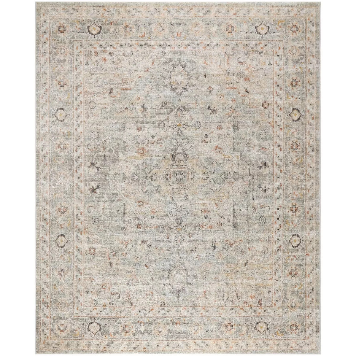 Nourison Oushak Home 9' x 12' Light Grey Vintage Indoor Rug | Target