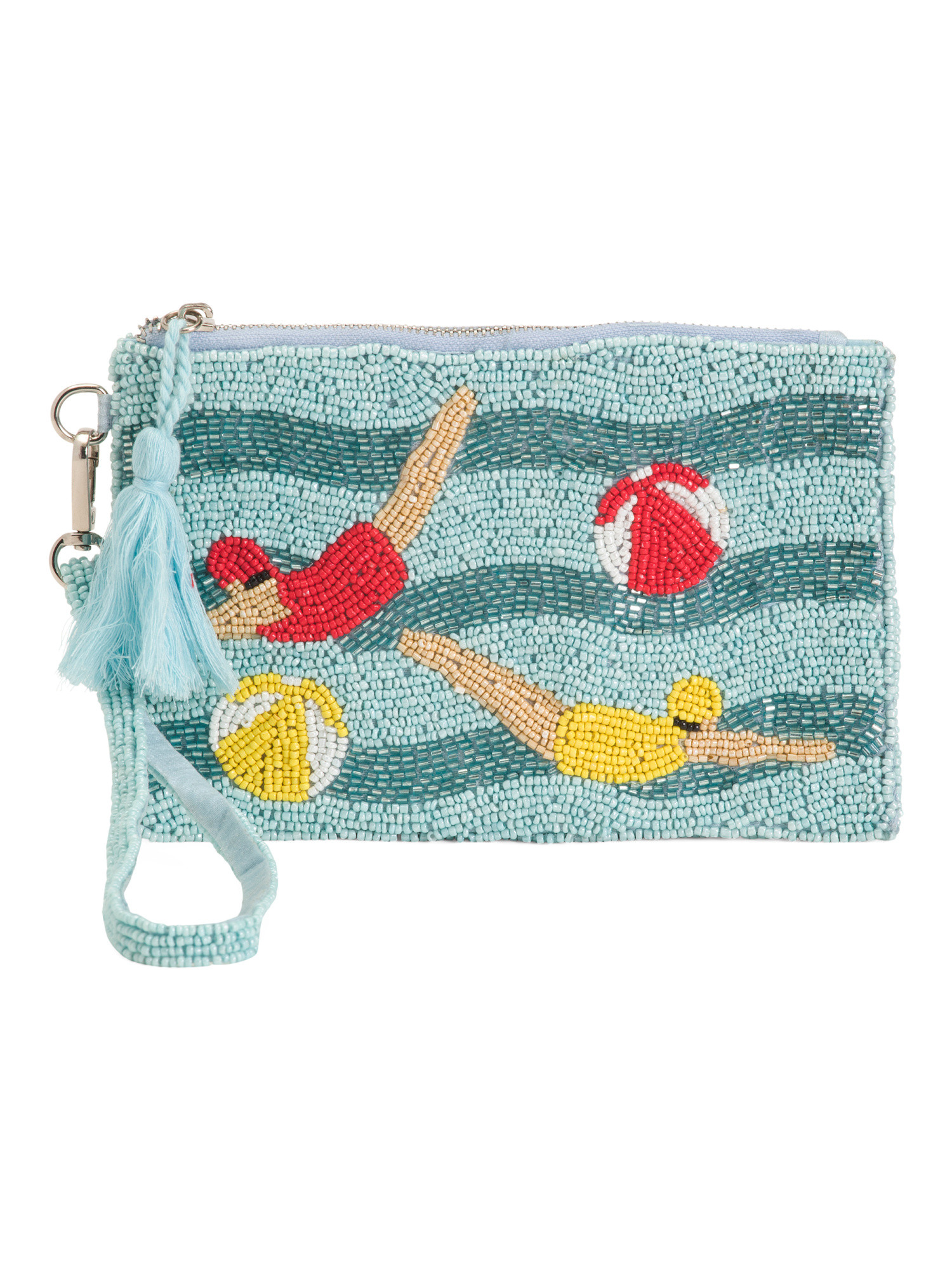 Handmade Beaded Swimmer Convertible Pouch Wristlet | TJ Maxx