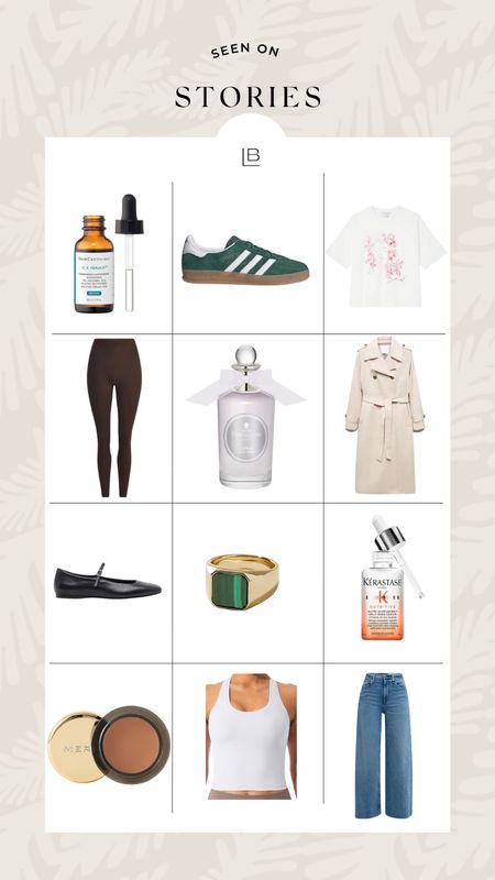 Seen on stories! Skincare + shoes + trench coat + makeup + perfume + jeans + workout clothes 

#LTKstyletip #LTKbeauty #LTKSeasonal