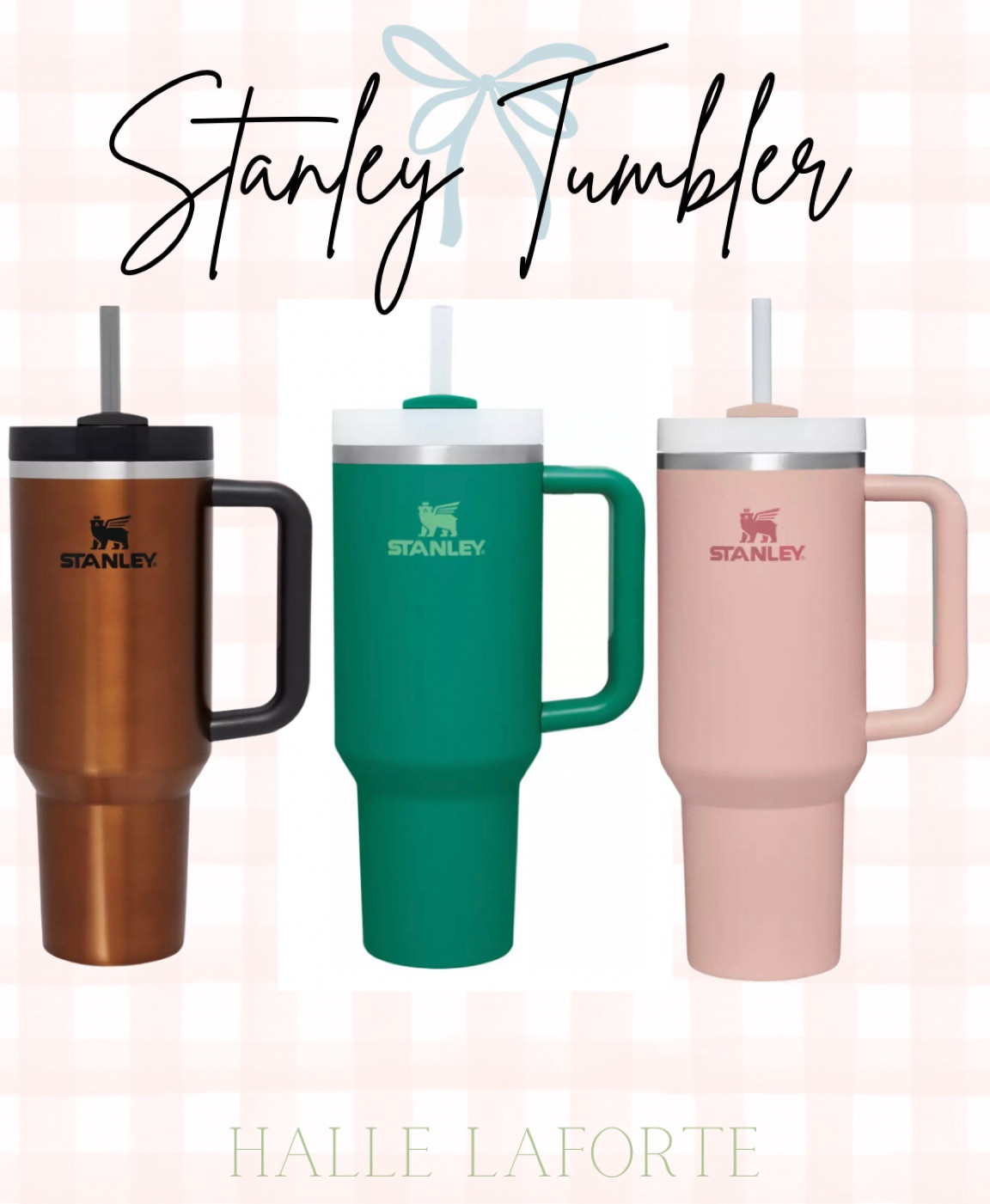 Stanley tumbler 
Men’s Stanley 
Green Stanley 
Pink Stanley 
Bronze Stanley 

#LTKSeasonal #LTKFind #LTKFitness