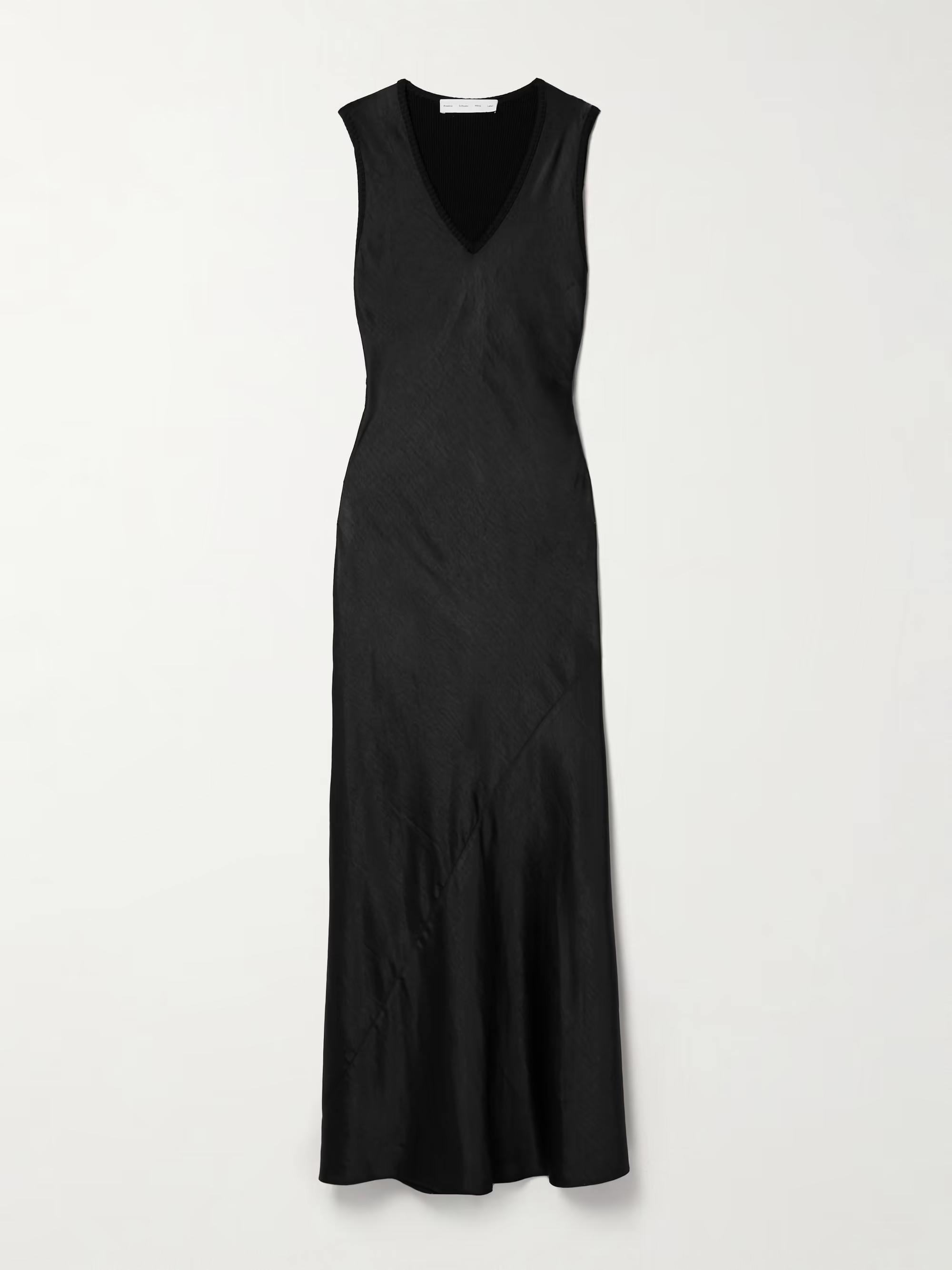 Charlotte belted jersey-paneled satin maxi dress | NET-A-PORTER (UK & EU)