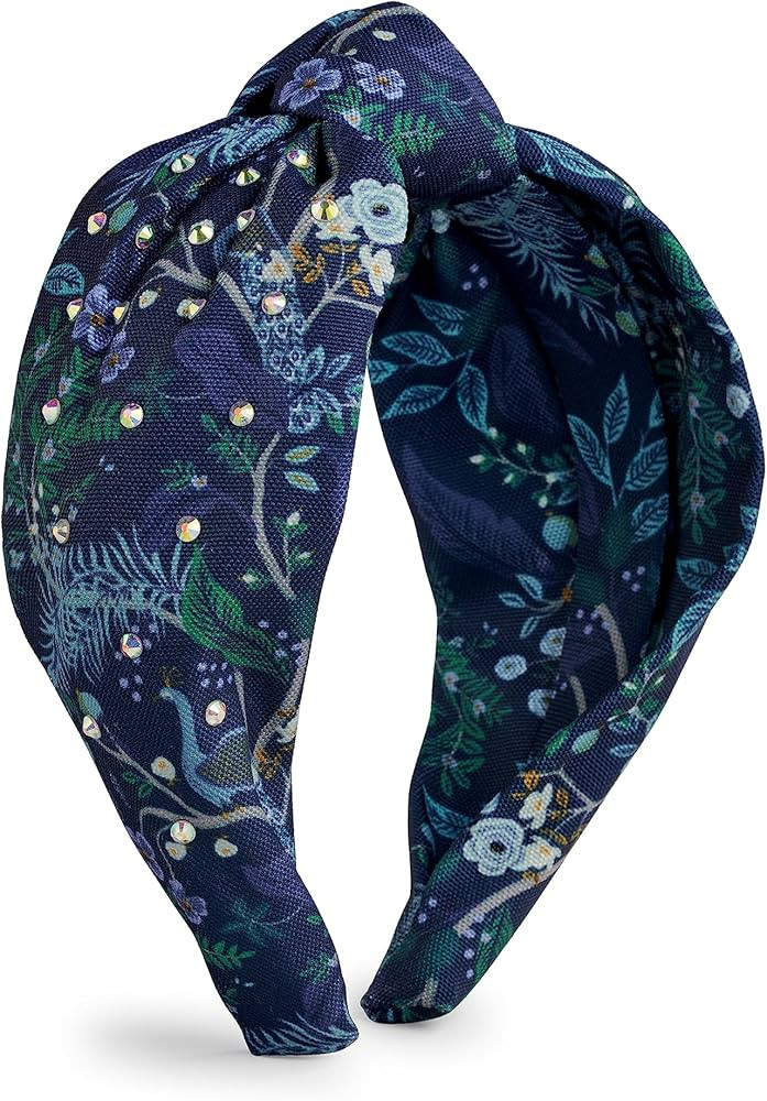 RIFLE PAPER CO. Peacock Embellished Knotted Fabric Headband | Sparkling Embellishments, Top Off Y... | Amazon (US)