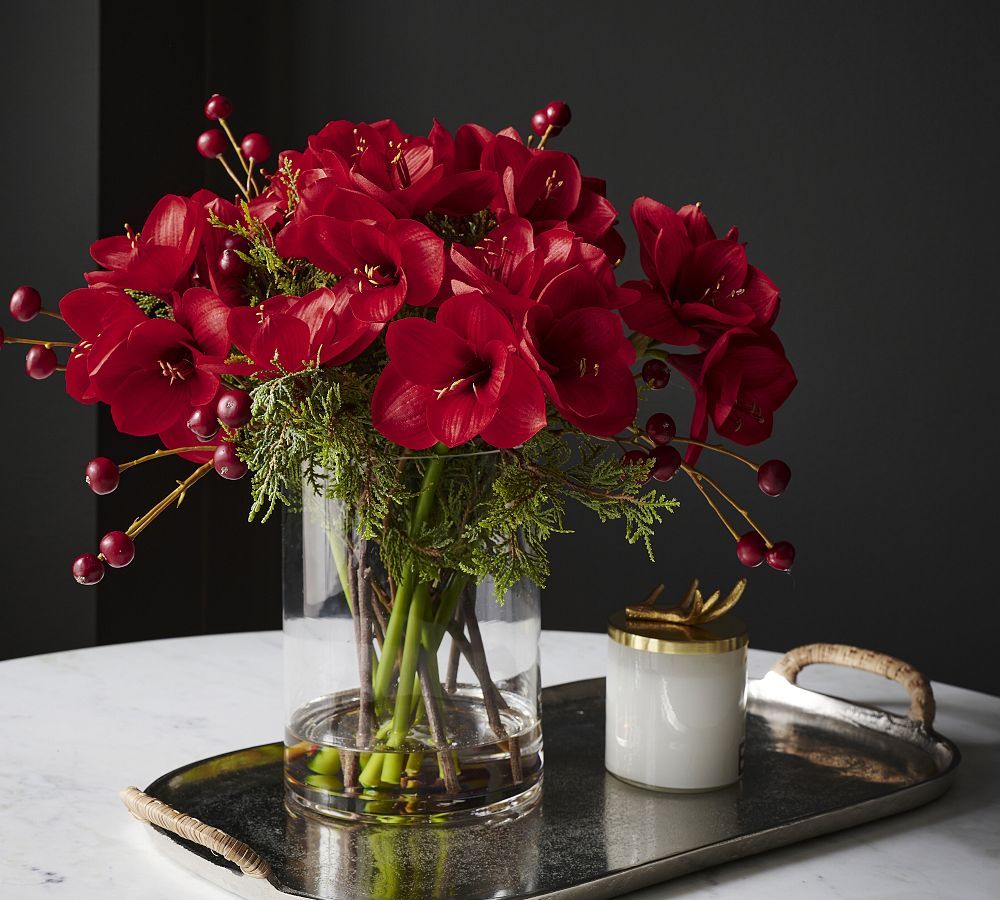 Faux Amaryllis Composed Arrangement | Pottery Barn (US)