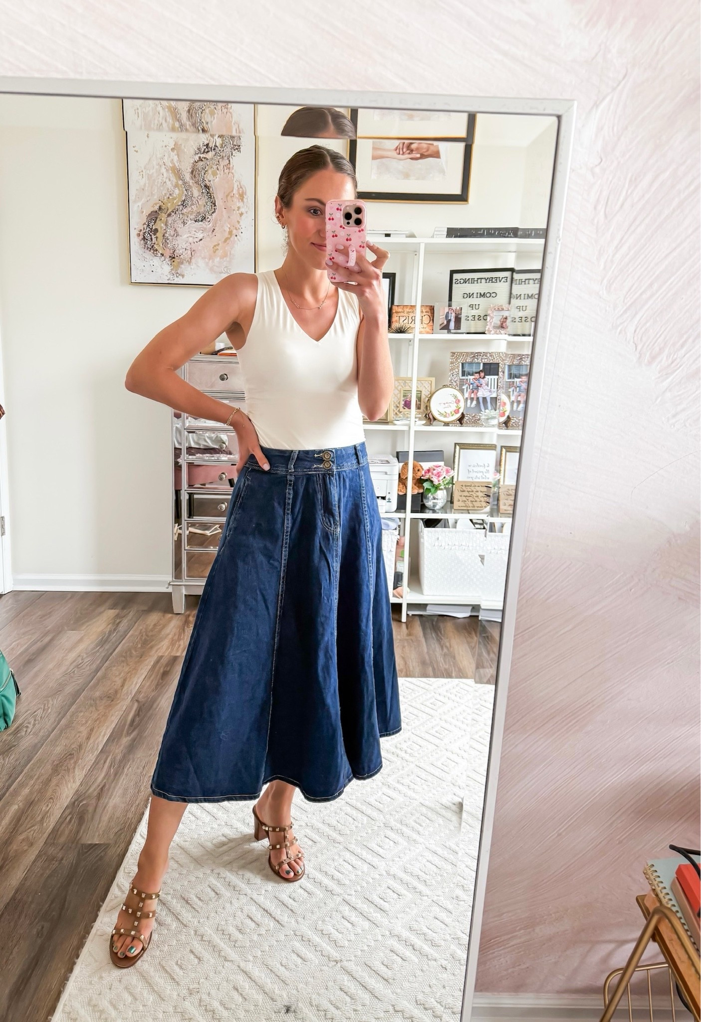 Denim midi skirt from Amazon

#LTKootd #LTKSeasonal