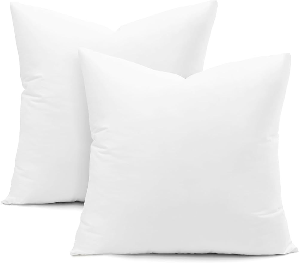 puredown® Throw Pillow Inserts, 18 x 18 Inch Square Form Sham Stuffer Set of 2, Soft Decorative ... | Amazon (US)