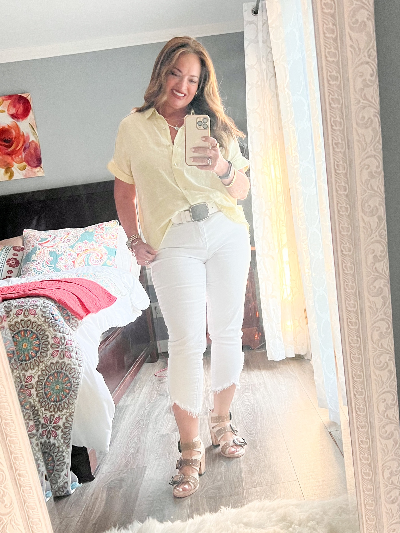 Linen and white denim definitely announce Spring Season✨🌸.

My easy date night look.. lime linen slouchy blouse . White denim with an asymmetrical frayed hem and my favorite free birds.

#LTKshoecrush #LTKSeasonal #LTKstyletip