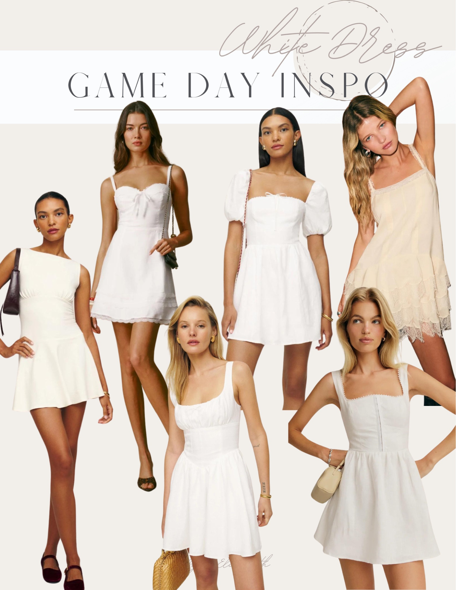 White game day dresses! #gameday #football Football Game Outfits 