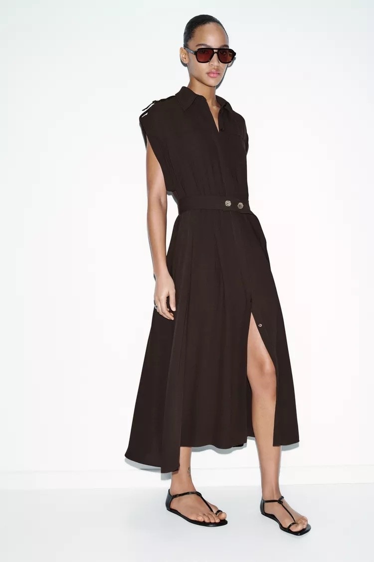 Zara black belted shirt dres 
Ideal for a city break 

#LTKuk #LTKspring #LTKsummer